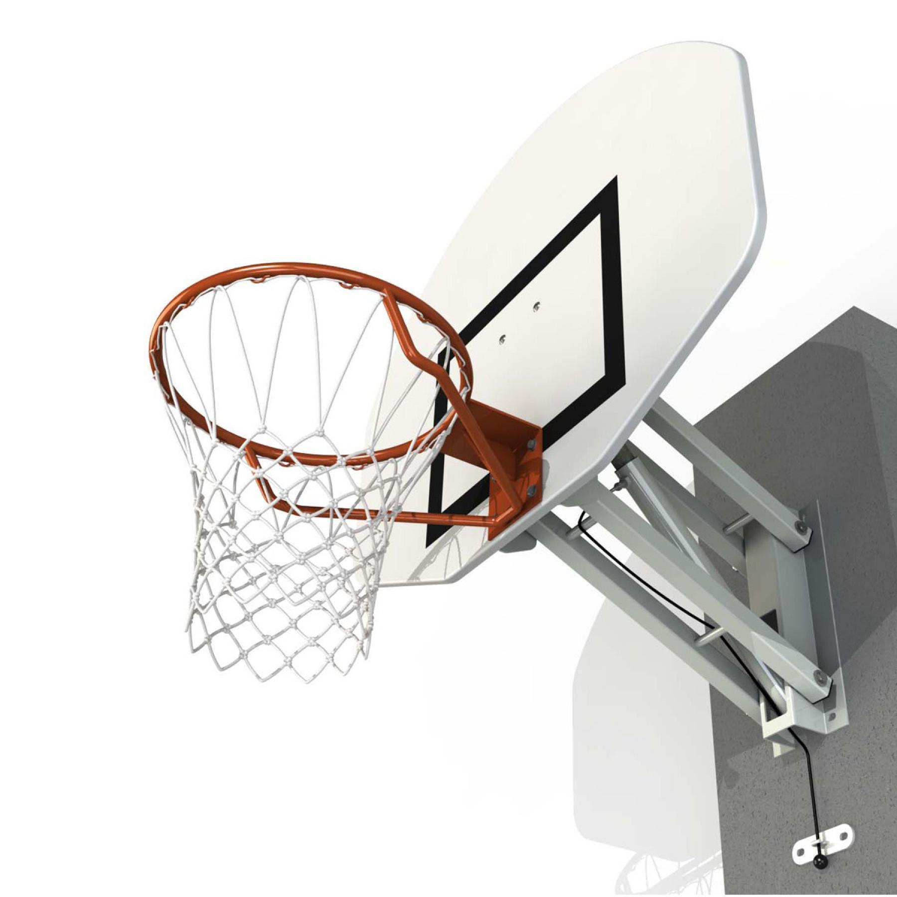 Obręcz ścienna do koszykówki z regulowaną wysokością, prostokątna Sporti France