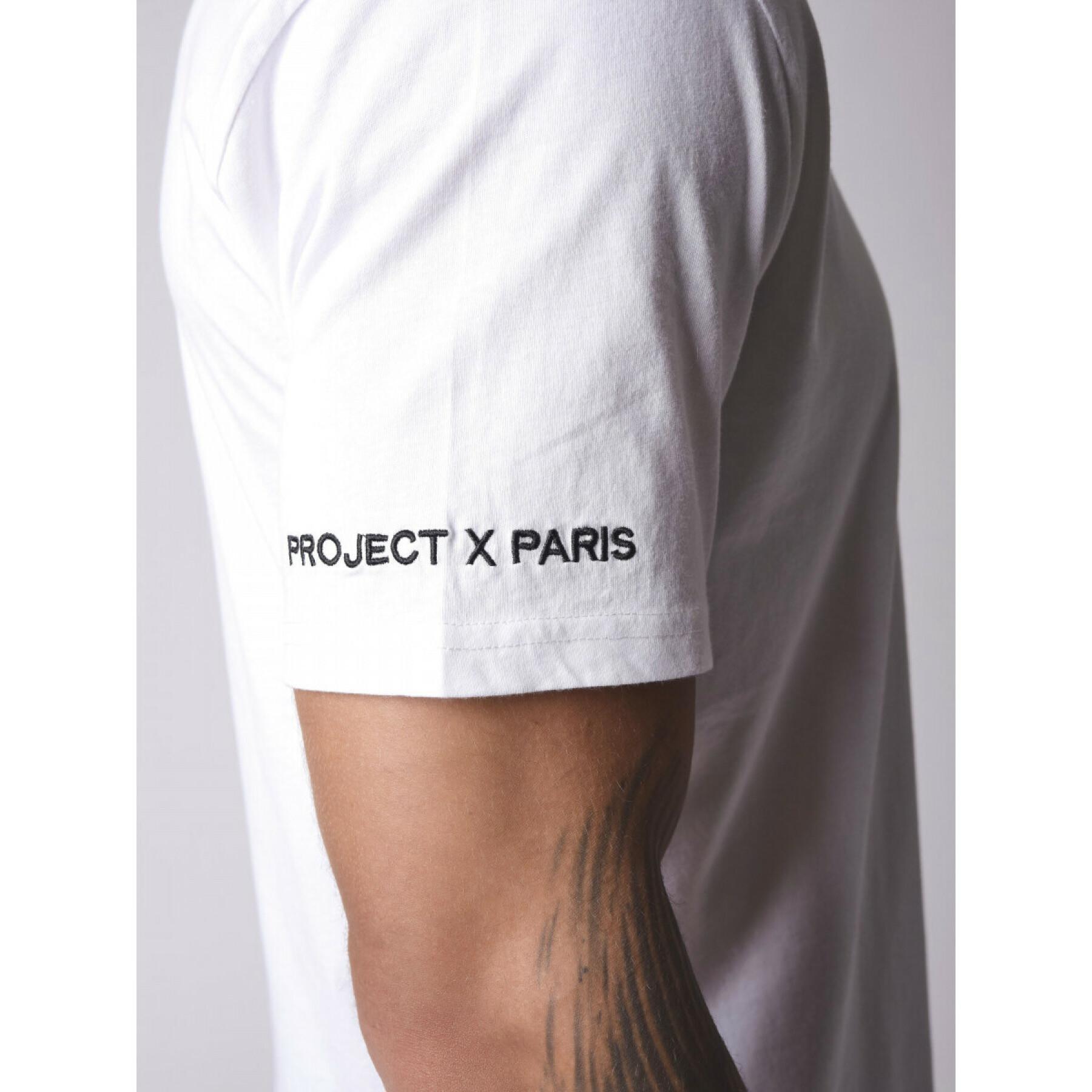 Koszulka z haftem na jednym rękawie Project X Paris