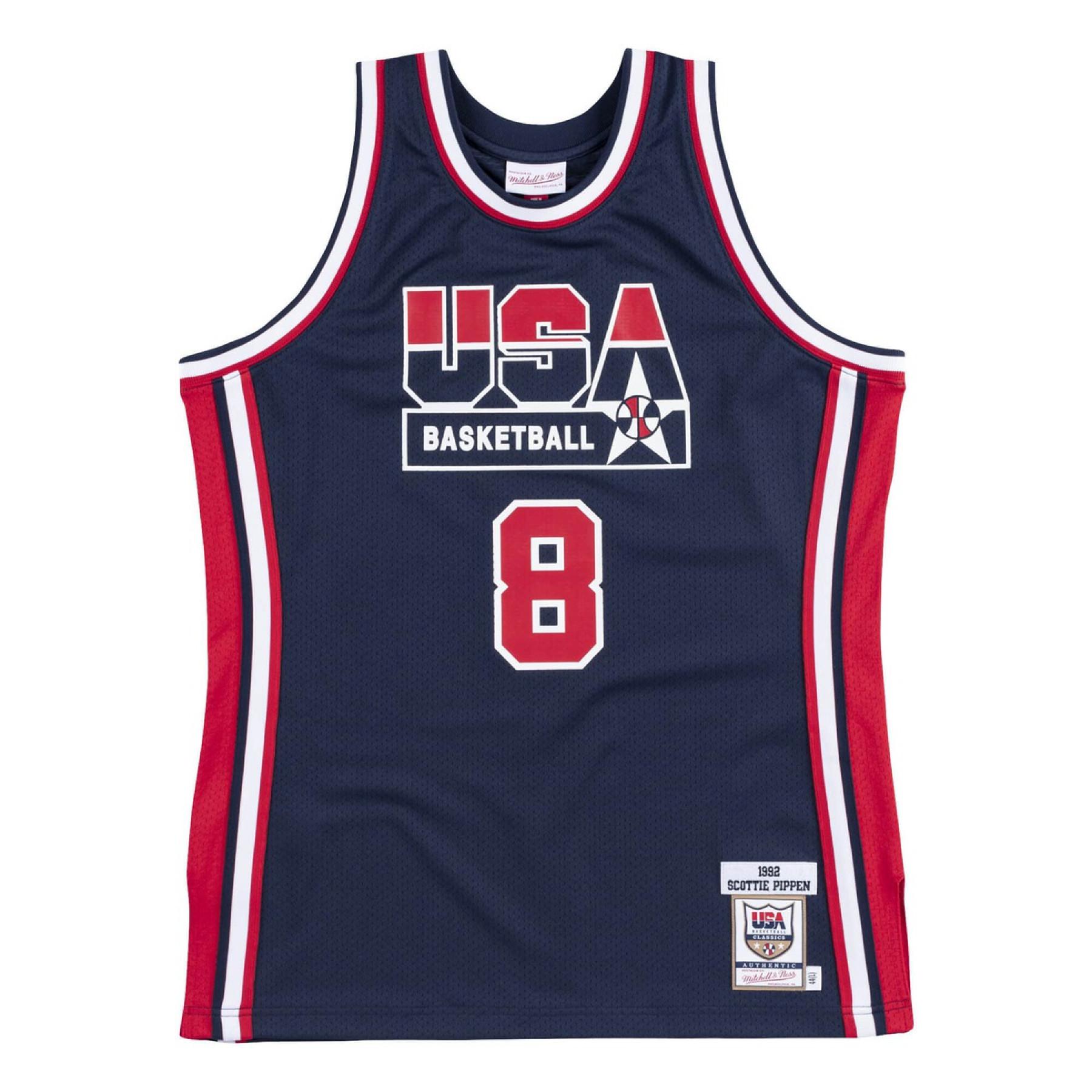 Autentyczna koszulka drużyny USA nba Scottie Pippen