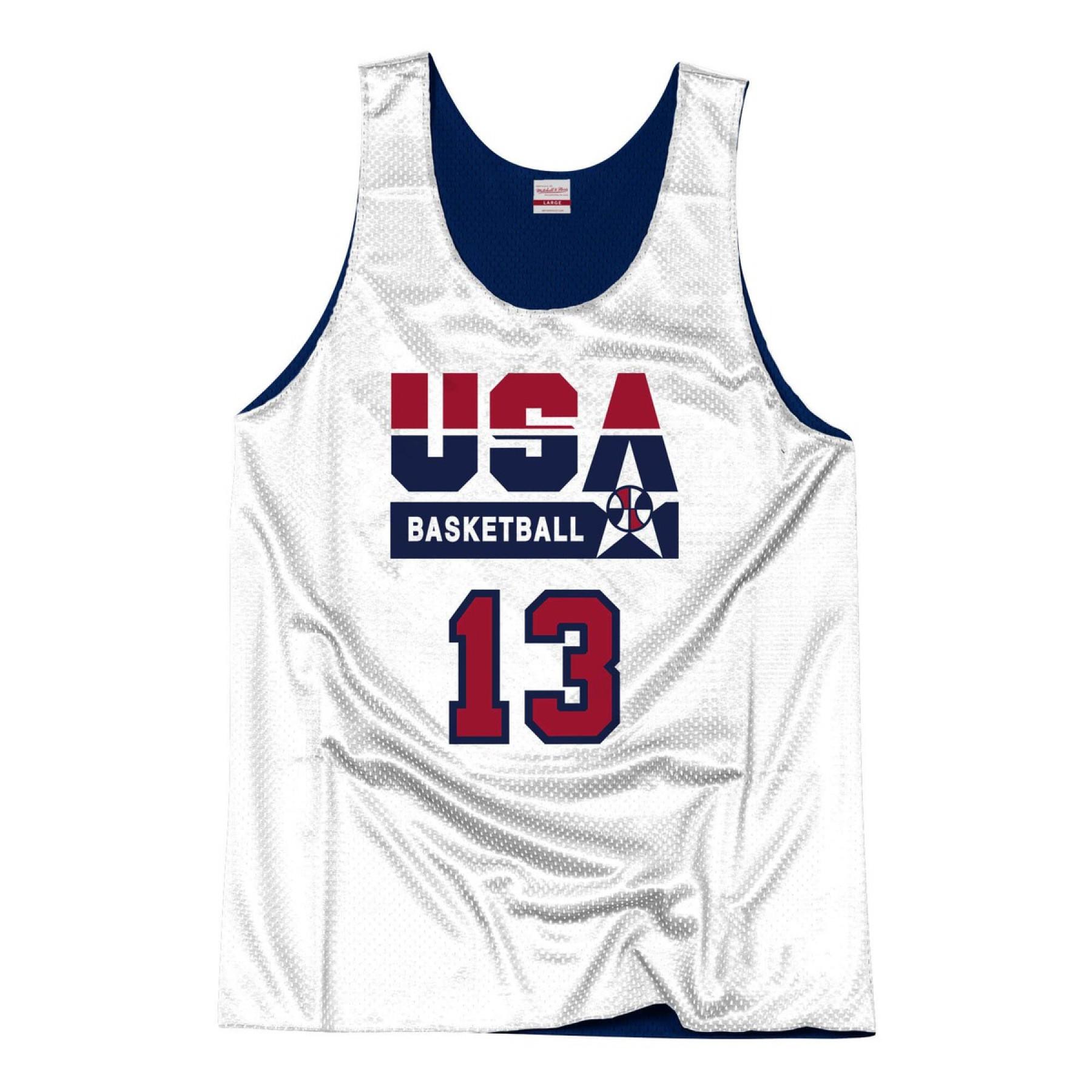 Autentyczna koszulka drużyny USA reversible practice Chris Mullin
