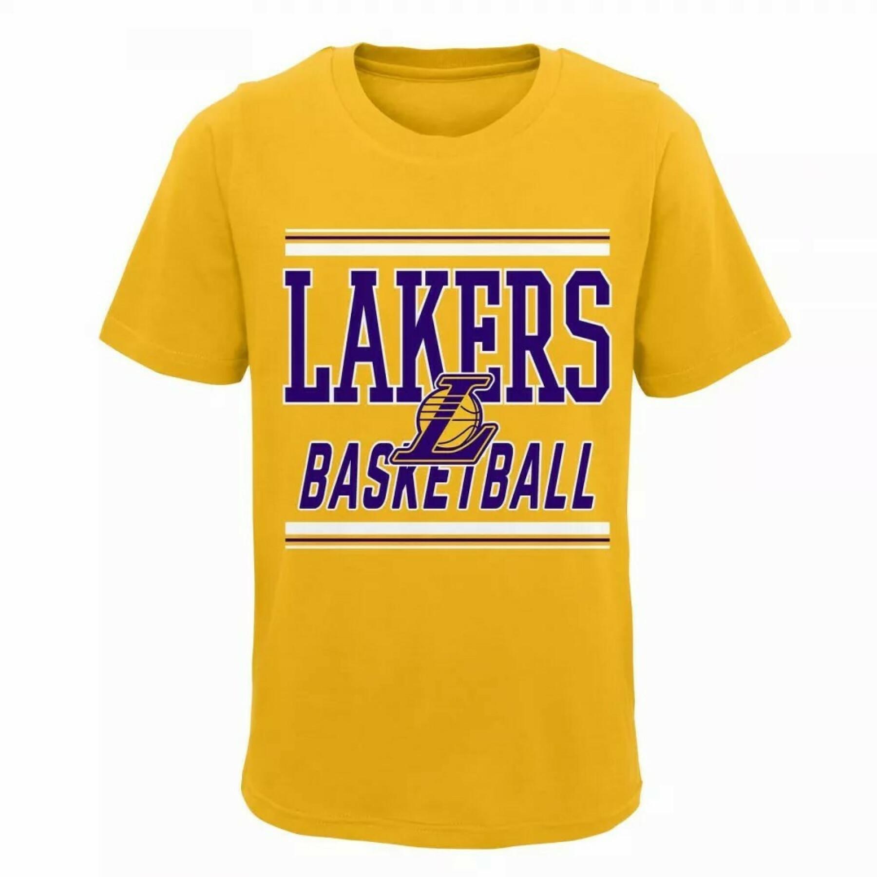 W zestawie 1 koszulka z kapturem i 1 koszulka dziecięca Los Angeles Lakers