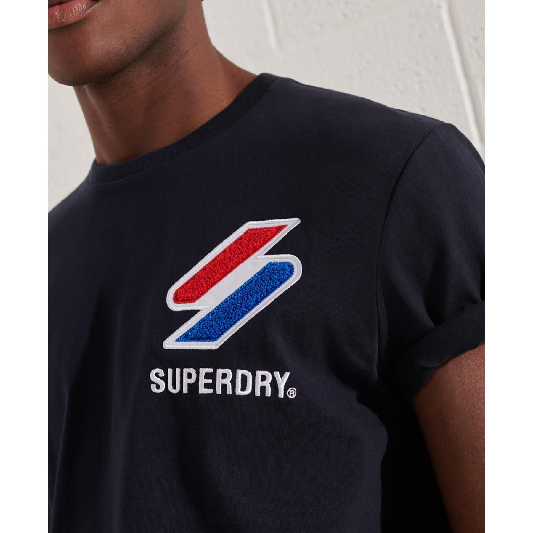 Aksamitna koszulka szenilowa Superdry Sportstyle