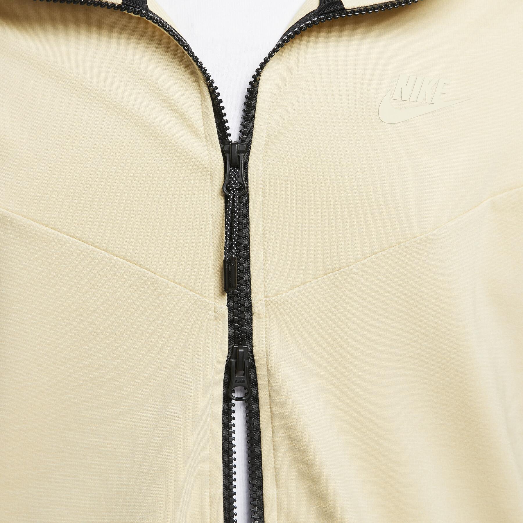 Bluza dresowa z pełnym zamkiem błyskawicznym Nike Tech Lghtwht