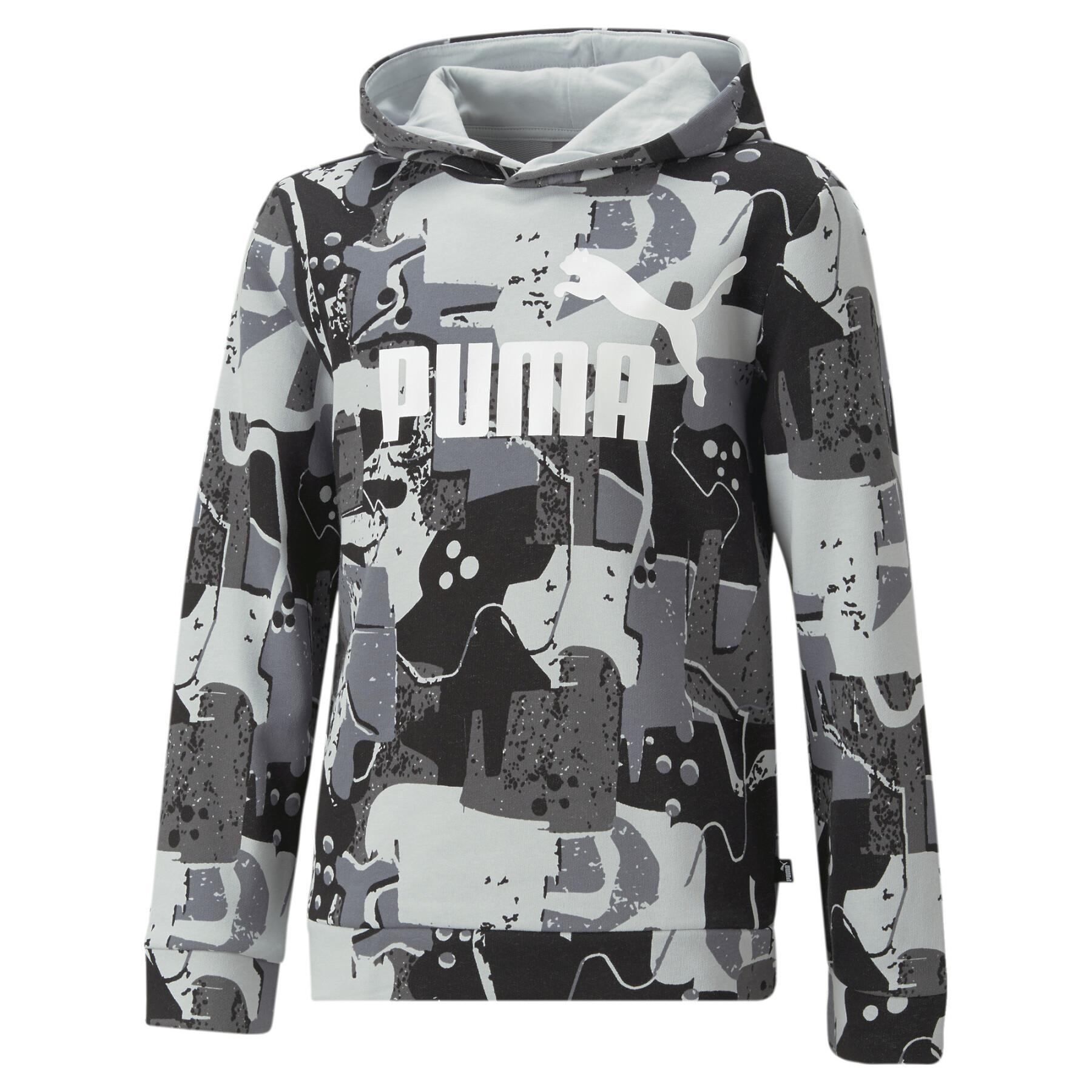 Sweatshirt bluza dziecięca z kapturem Puma ESS+ Street Art Aop TR
