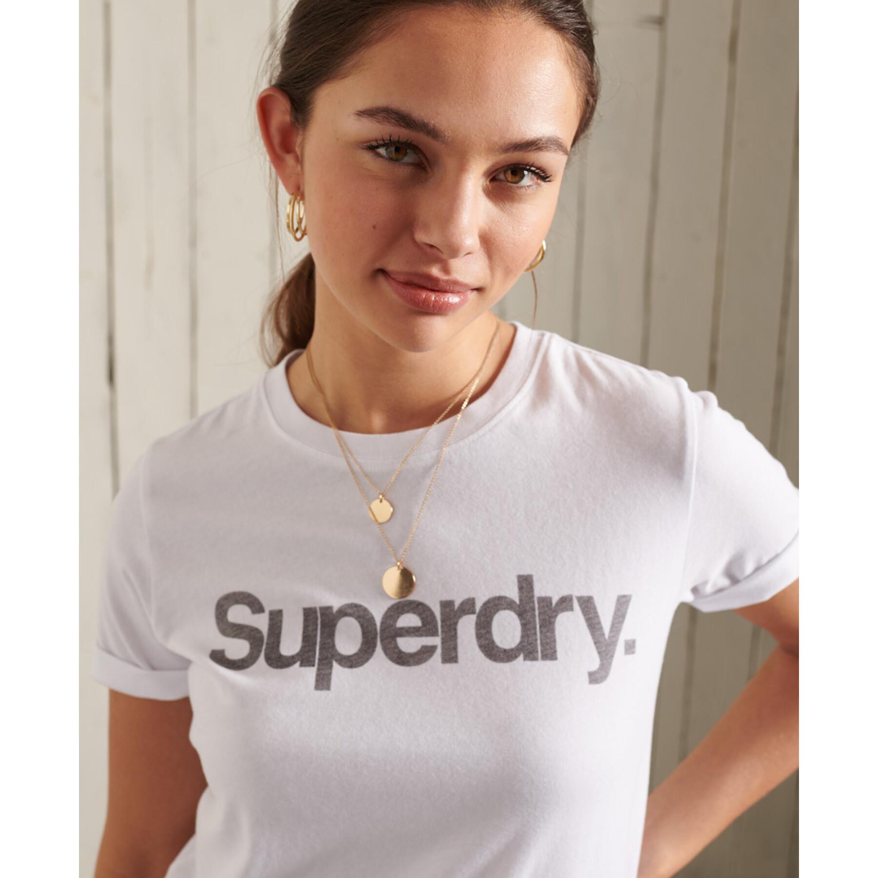 Damska koszulka z krótkim rękawem Superdry Core Logo
