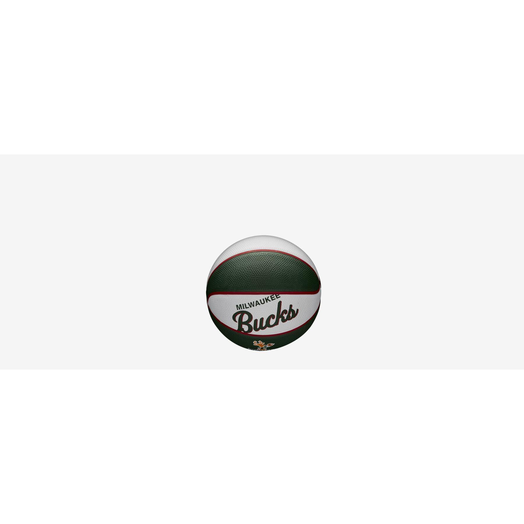 Mini piłka do koszykówki Milwaukee Bucks NBA Team Retro 2021/22