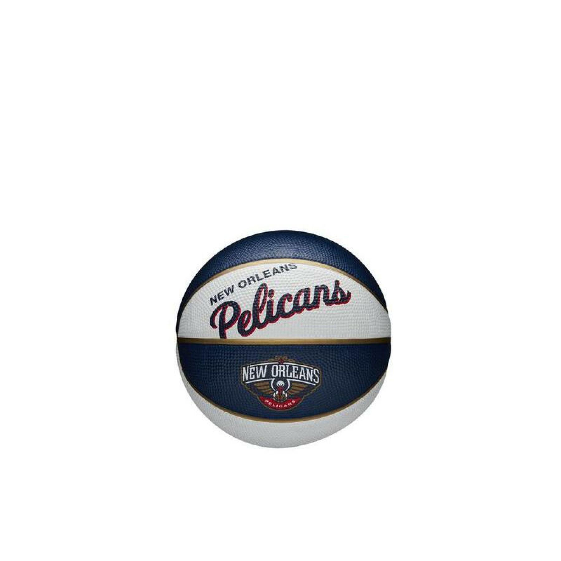 Mini nba retro piłka New Orleans Pelicans