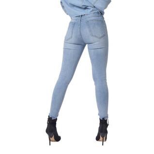 Skinny fit jeansy z logo label woman Project X Paris
